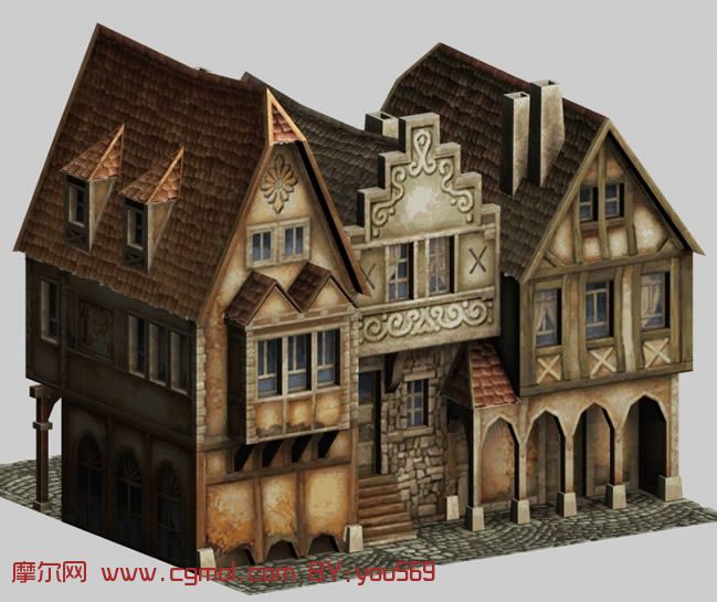国外房子,民房3d模型