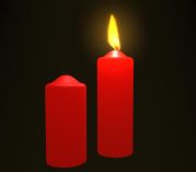 燃烧的红蜡烛maya模型
