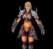 精细游戏女战士3D模型