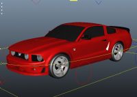 红色跑车maya模型