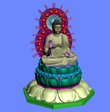 佛教药师佛,如来佛3D模型