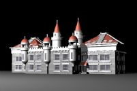 欧式建筑,城堡3D模型