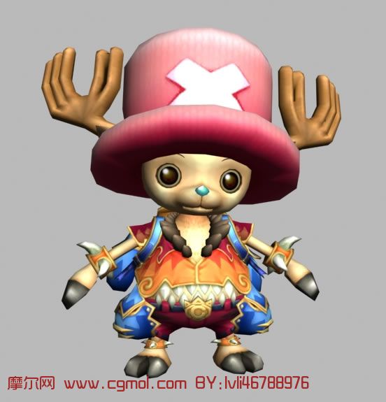 海贼王东尼·乔巴3D模型_卡通角色_游戏角色