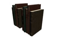 金边书,古典书,书籍3D模型