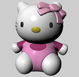Kitty猫,hellokitty,maya卡通角色模型