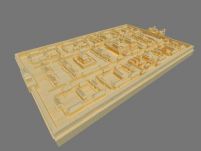 古代天津城,宫殿沙盘3D模型