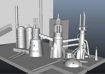 化工厂,工厂maya模型