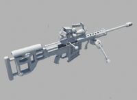 美军巴雷特m82a1狙击步枪maya模型