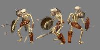 骷髅兵,3D游戏角色模型(带骨骼)