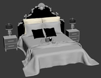 欧式床铺,欧式家具3D模型