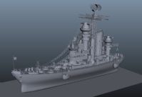 精细护卫舰maya模型