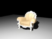 华丽欧式沙发,沙发椅,椅子3D模型