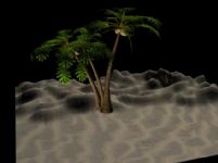 椰岛,小岛,椰树,椰子3D模型