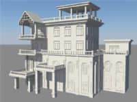 欧式建筑,别墅,房屋maya模型