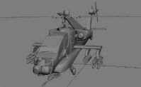 AH-64阿帕奇武装直升机3D模型