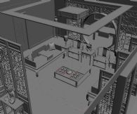 中式书房场景3D模型