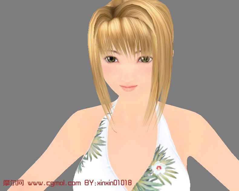 DJ美女,动漫美女3D模型,其他角色,游戏角色,3