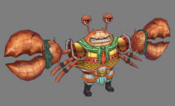 Q版螃蟹,蟹将3D模型