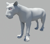 红眼母狮子3D模型