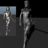 性感女战士maya模型(加绑定)
