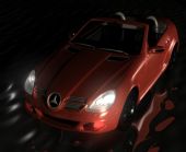 红色奔驰跑车3D模型