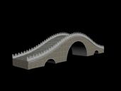 中式石拱桥,古代建筑3D模型