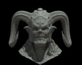 怪物头部maya模型