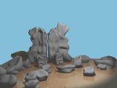 假山,石雕3D模型