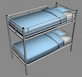 上下床,宿舍床,上下铺3D模型