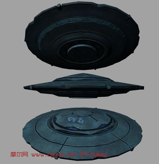高精度ufo飞碟maya 模型 