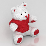 白色泰迪熊娃娃3D模型