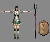 星彩女战士,游戏角色3D模型