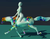 骑马的裸体女人3D模型