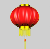 中国古典大红灯笼3D模型