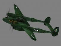 P38二战闪电战斗机3D模型(带材质)