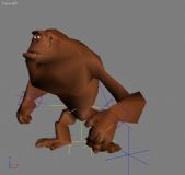 做好绑定的愤怒的猩猩3D模型