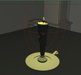 燃烧的蜡烛maya模型