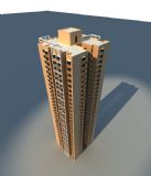 楼体,居民楼,大楼建筑3D模型