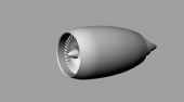 波音飞机涡轮发动机3D模型