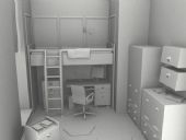 个人工作室,室内场景设计3D模型