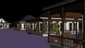度假别墅,东南亚风格建筑3D模型