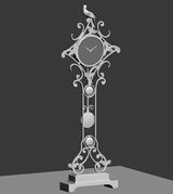 古典钟,钟表3D模型