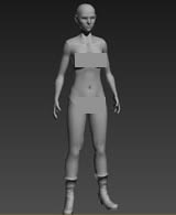 美女,基础人体3D模型