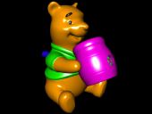 可爱维尼熊,儿童玩具3D模型