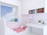 女儿房床,女孩房间3D模型