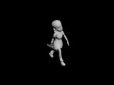 girl,步行的小女孩3D模型