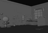 简约房间,卧室3D模型