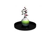 日式花瓶,山茶花,插花3D模型