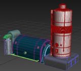 发电锅炉,机器3d模型
