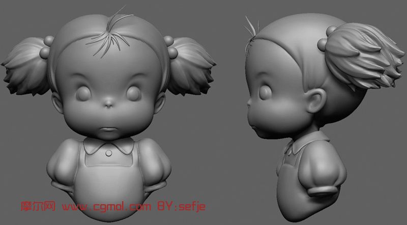 动画角色,龙猫中的<em>小女孩3d模型</em>,卡通角色,动画